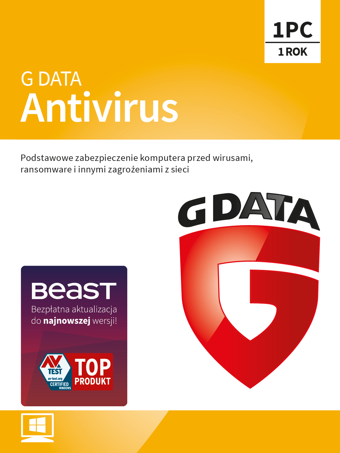 Program Antywirusowy G DATA Antivirus 12 miesięcy (1 użytkownik)