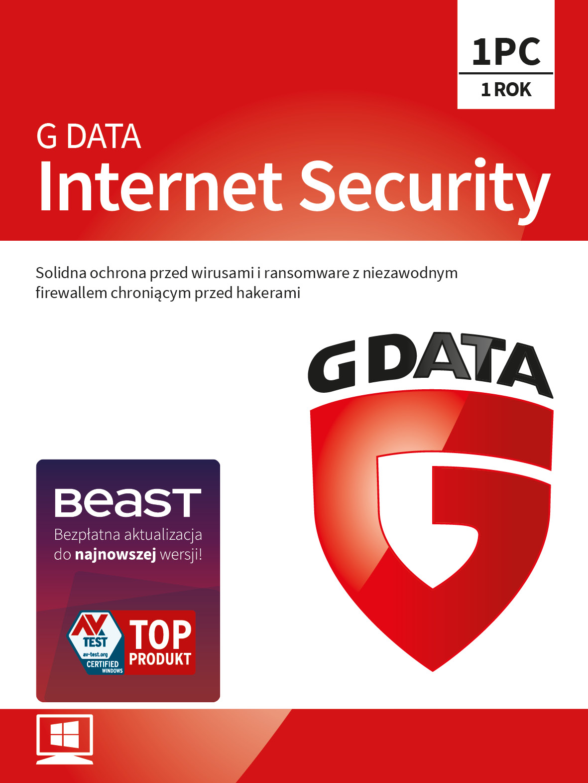 Program Antywirusowy G DATA Internet Security 12 miesięcy (1 użytkownik)