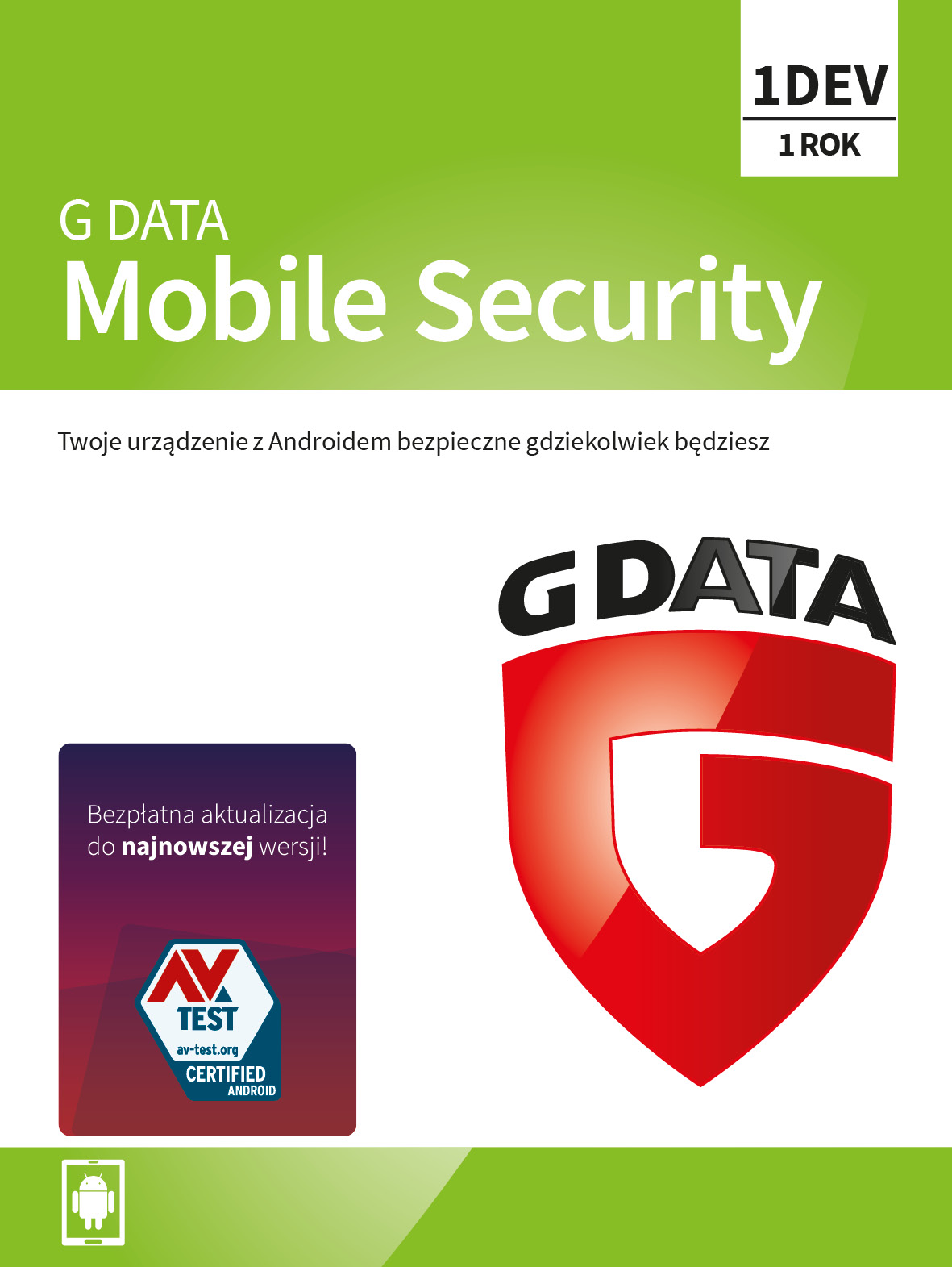 Program Antywirusowy G DATA Mobile Internet Security 12 miesięcy (1 urządzenie)