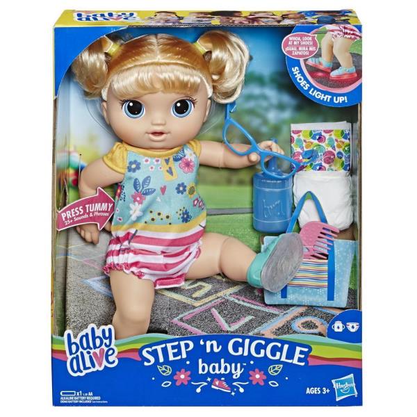 Baby Alive Step n Giggle dziewczynka (blondynka) E5247 HASBRO