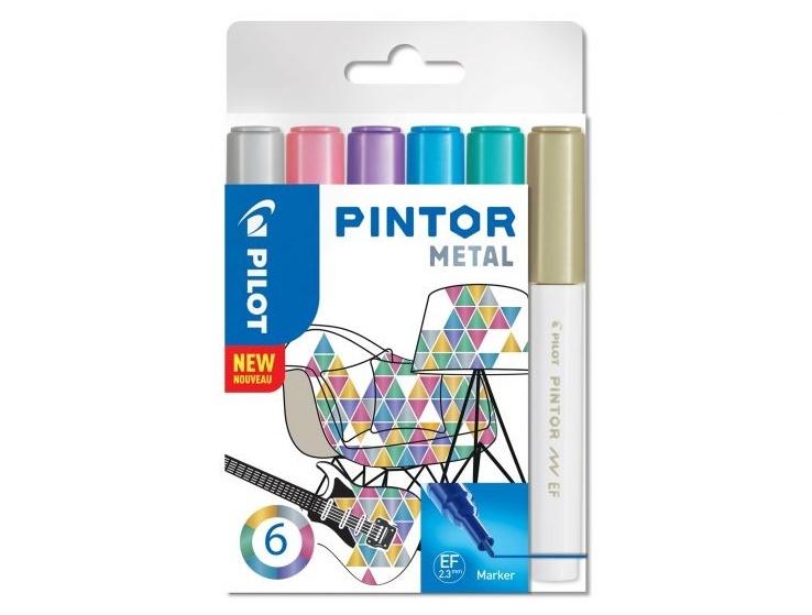 Marker permanentny Pintor Metal 6 kolorów PILOT