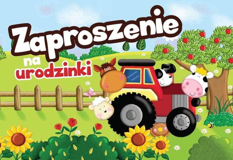 Zaproszenie ZZ-029 Urodziny traktor (5 szt.)