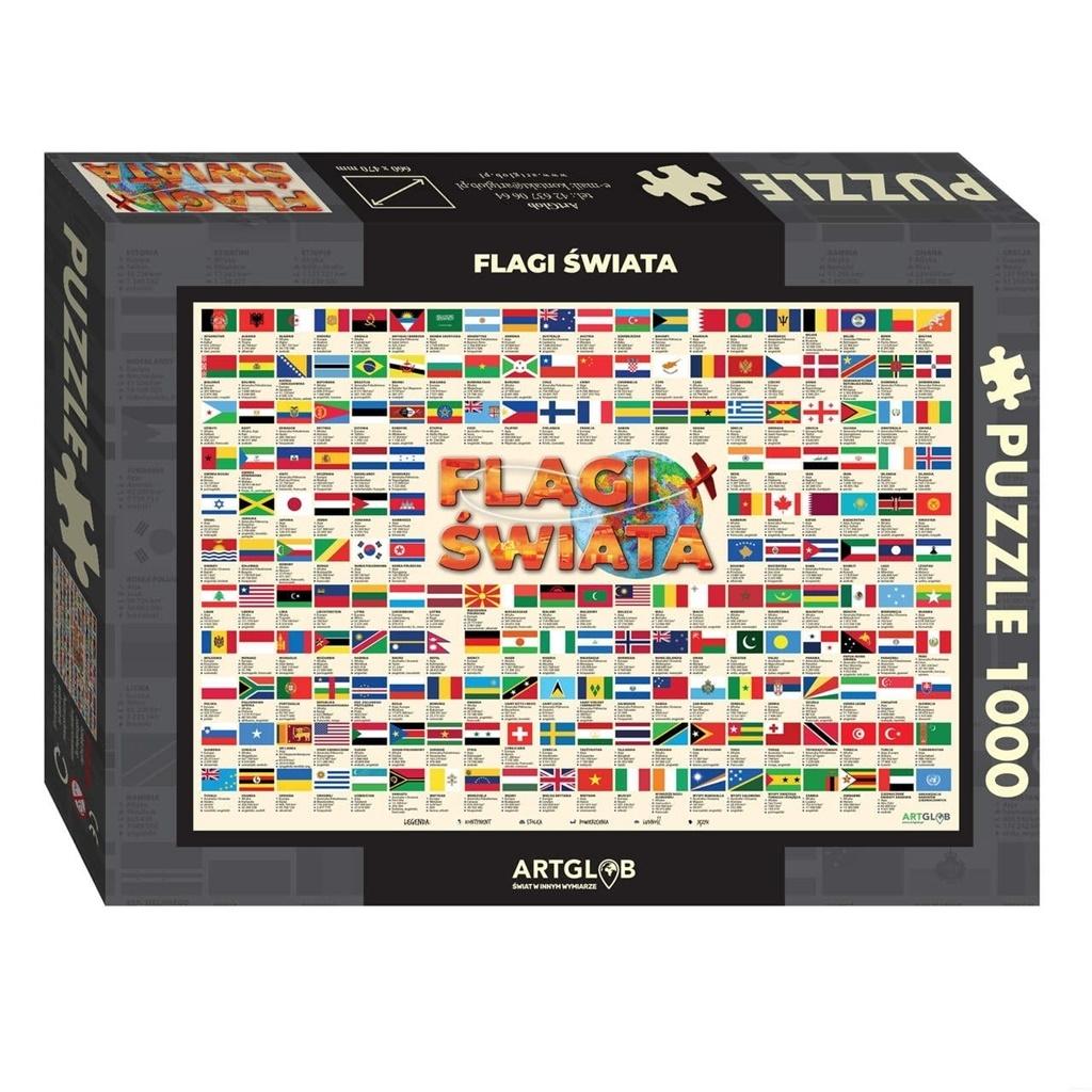 Puzzle Flagi świata 1 000 elementów