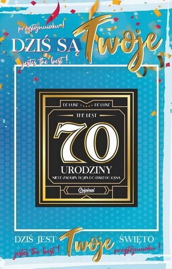 Karnet Urodziny 70 męskie + naklejka 2K - 012